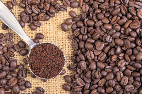 Coffee Beans and Spoon