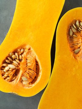 Butternut squash, halved