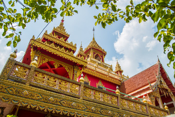 Naklejka premium Temple in Thailand, Wat Prathat Ruang Rong, Thailand.
