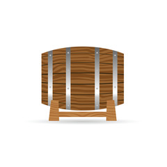 barrel icon wooden in brown illustration