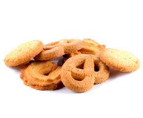 Biscuits on white background