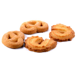 Biscuits on white background
