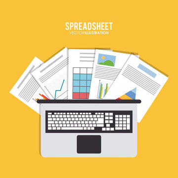 Spreadsheet design, business and infographic concept, 