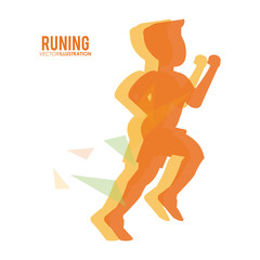 Running design. fitness concept. white background 