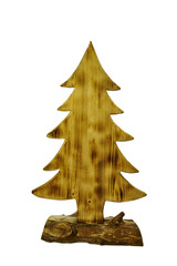 Baum aus Holz geschnitten mit Holzstamm, Symbol