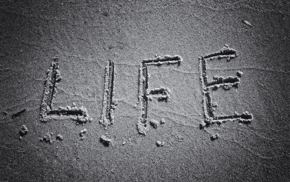 Word of life on the sand