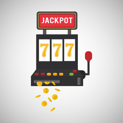 Casino design. Game and las vegas illustration