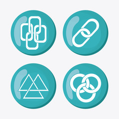 link symbol design. flat illustration. connection concept