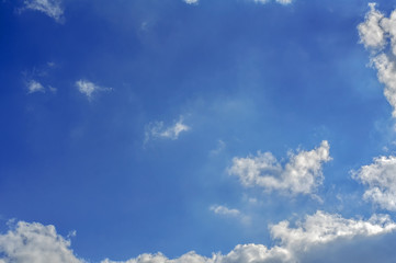 Light blue spring sky with clouds