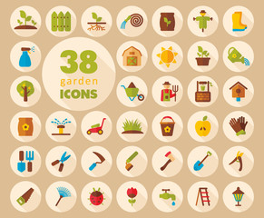 Garden Farm flat vector icon