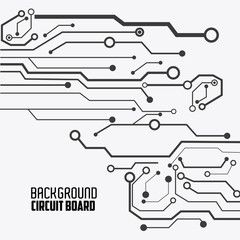Circuit board design. technology and electronic concept