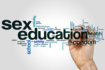 Sex education word cloud