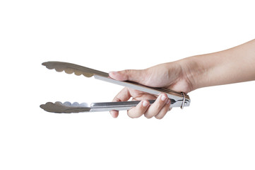 Hand hold kitchen tong