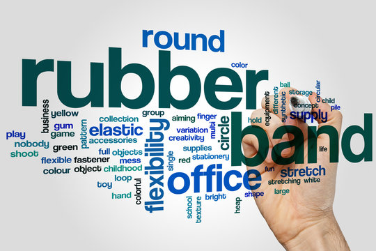 Rubber band word cloud