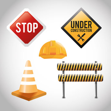 Flat illustration about under construction design. road sign 