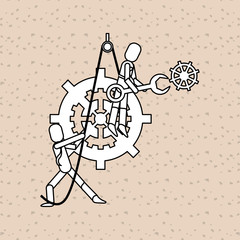 icon of business people, vector design