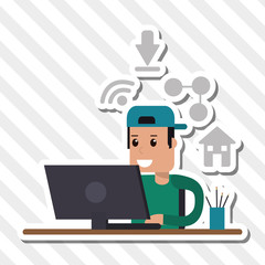 icon of business people, vector design