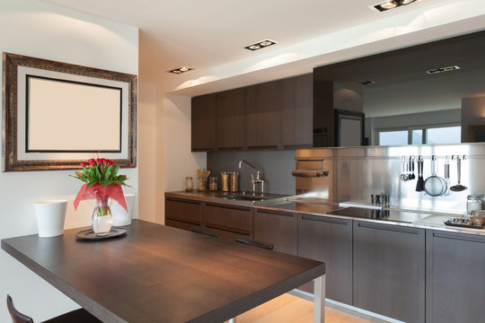 contemporary domestic kitchen