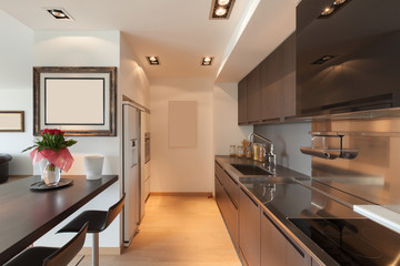 contemporary domestic kitchen
