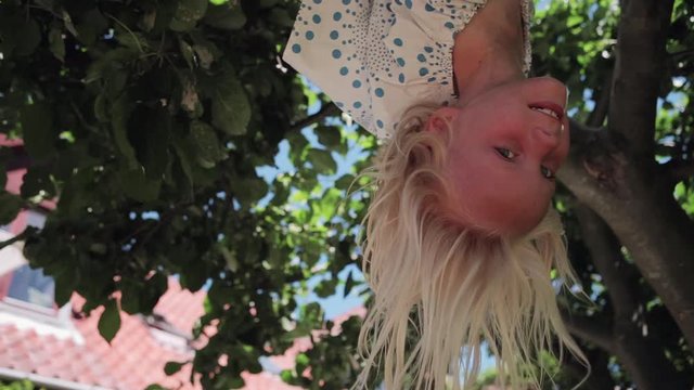 Girl on tree