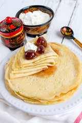 Fried thin pancakes