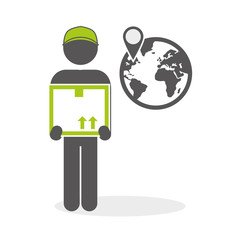 Logistic design. Shipping and Delivery conception 