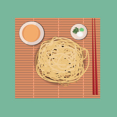 fresh ramen noodles Japanese food with chopstrick