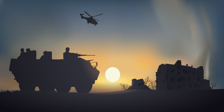 Soldats - Ville d&eacute;truite