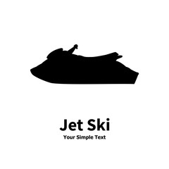 Fototapeta na wymiar Vector illustration of a water jet ski