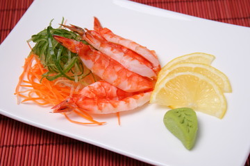 Japanese seafood sushi./Japanese seafood sushi