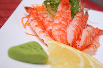 Japanese seafood sushi./Japanese seafood sushi