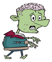 Cartoon frankenstein monster face