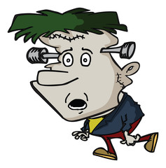 Fototapeta premium Cartoon frankenstein monster face