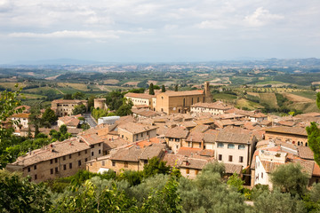 Fototapeta na wymiar Tuscan Village of San Gimignano, Italy