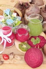 Beetroot juice and kiwi juice is delicious.
