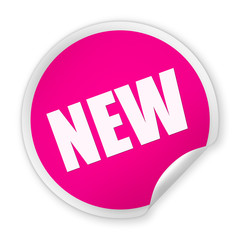 NEW round sticker