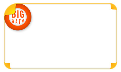 Color frame for your text and a big data symbol