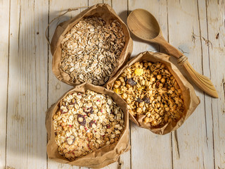 Овсянка и мюсли. Здоровое питание.