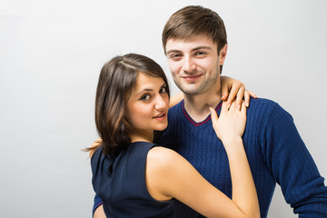 young couple embracing