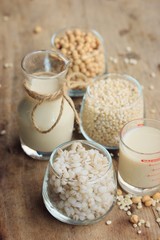 Soy milk and barley