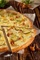 Mushroom and Potato Pizza