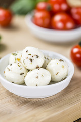 Mozzarella Cheese with Herbs and Oil