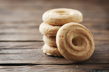 Sweet cookie on the vintage table