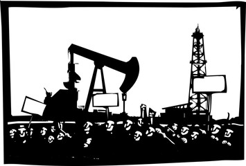 Protesting Fracking Drilling