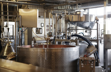 cheese making machine in modern dairy manufactory