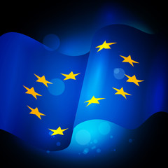 European Union flag , EU flag. Flag of Europe. Creative Flag of European Union Background. European Union waving flag. Vector EU flag.