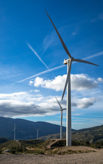 Windmills in the hills of Andalusia, Spain