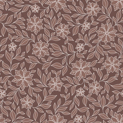 Henna Mehndi Tattoo Doodles Seamless Pattern- Paisley Flowers Il