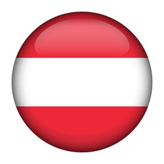 Obraz premium Flag of Austria Glossy Button