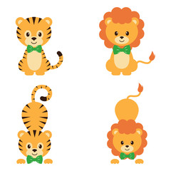 tiger and lion set